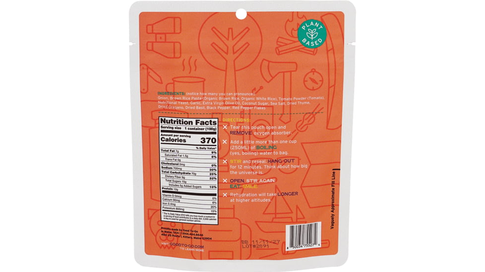 Good To-Go Pasta Marinara - Single, 3054