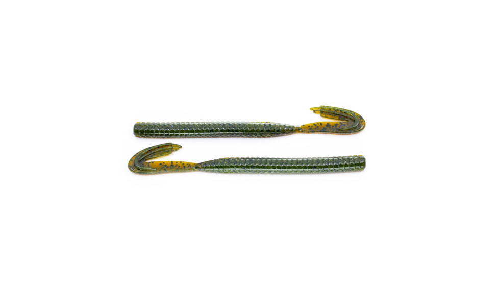 Googan Squad Blazin Worm XL Soft Bait, 6 Pack, 7.25in, Green Pumpkin, GBW-725-GNP