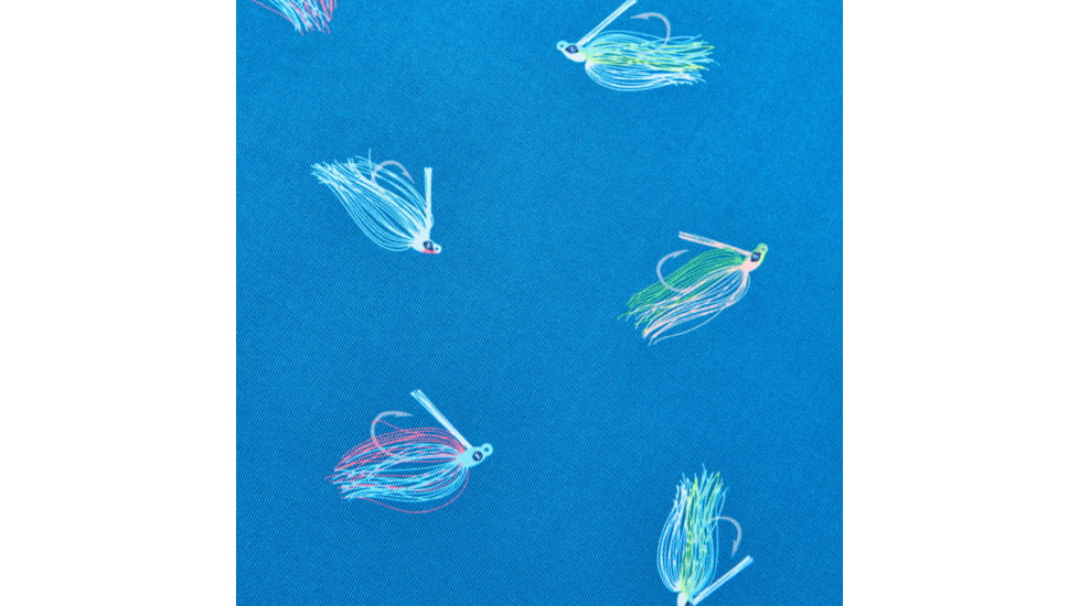 Googan Squad Blue Tossed Jig Hooded Long-Sleeve Shirt w/Mesh Back - Mens, 2XL, GS086-2XL