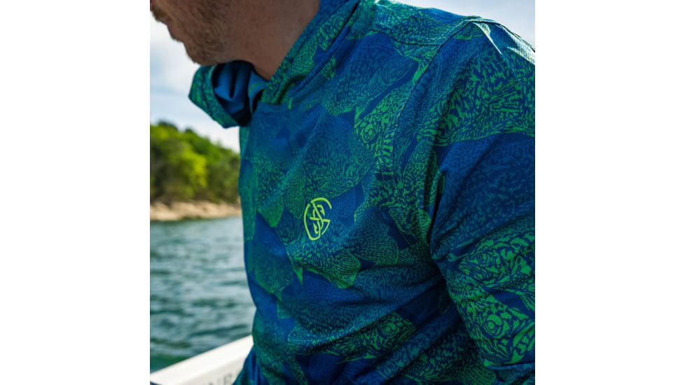 Googan Squad Crappie School Full Mesh Hooded Long-Sleeve Shirt - Mens, 2XL, GS243-2XL