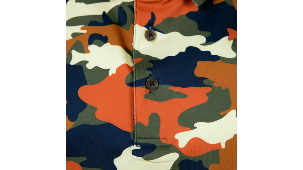 Googan Squad Incognito Orange Camo Polo - Mens, 2XL, GS135-2XL