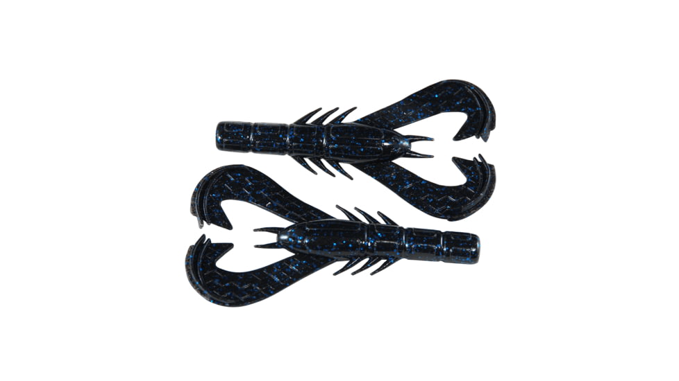 Googan Squad Krackin Craw Creature Bait, 8, 3in, Black Blue Flake, GKC-3-BLB