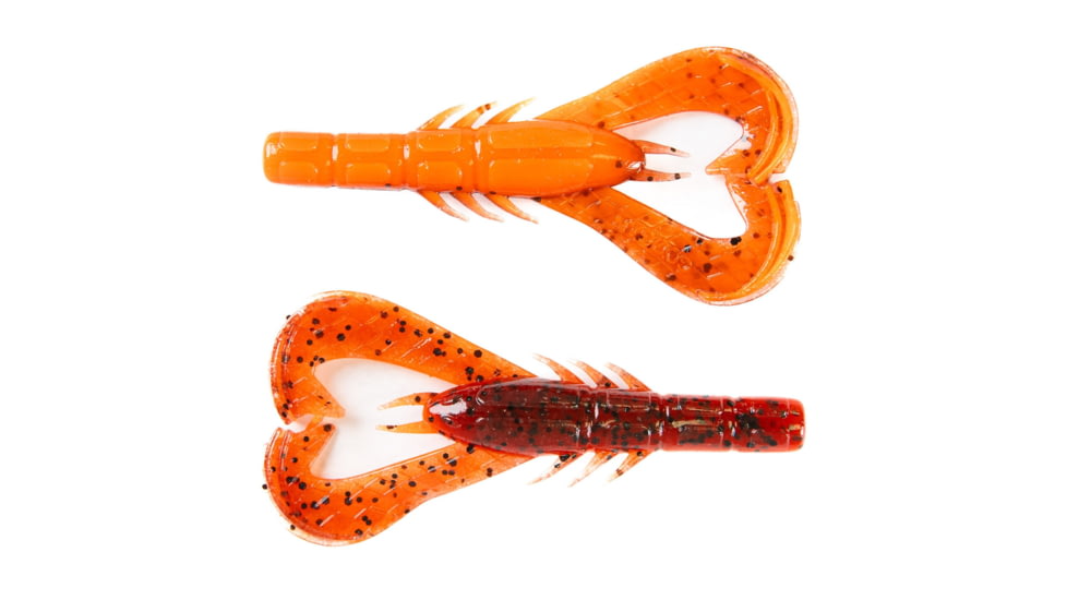 Googan Squad Krackin Craw Creature Bait, 7 Pack, 4in, Flamin Hot, GKC-FLM