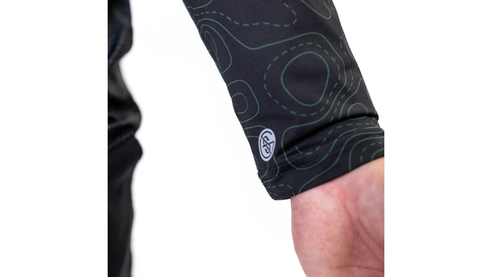 Googan Squad Midnight Topo Hooded Long-Sleeve Shirt w/Green Gaiter - Mens, X-Large, GS009-XL