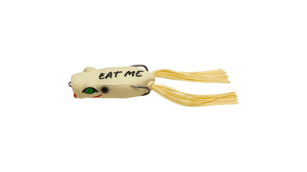 Googan Squad Mini Poppin' Filthy Frog Hollow Body Bait, 2in, 3/8 oz, Bone, 10-50-GGS-10001H