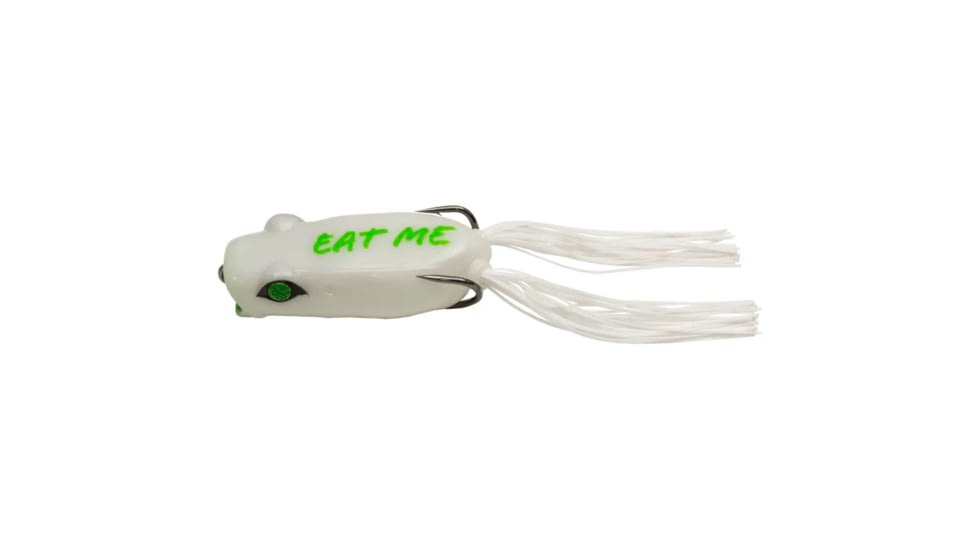 Googan Squad Mini Poppin' Filthy Frog Hollow Body Bait, 2in, 3/8 oz, White, 10-50-GGS-10001P