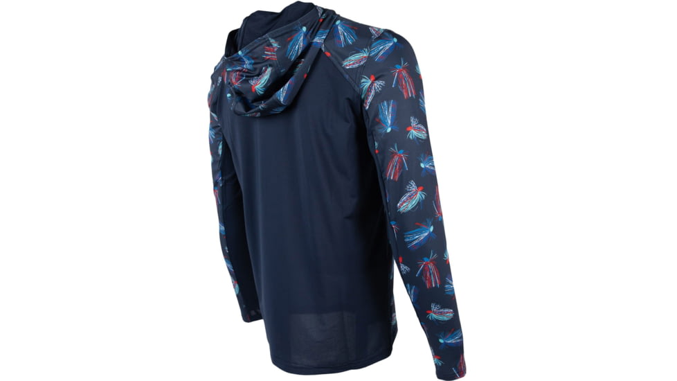Googan Squad Patriotic Jigs Hooded Long-Sleeve Shirt w/Mesh Back - Mens, Medium, GS239-M