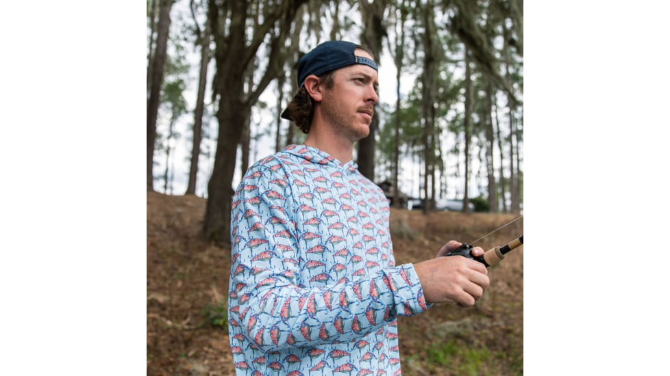 Googan Squad Water Color Banger Mesh Hooded Long-Sleeve Shirt - Mens, Small, GS233-S