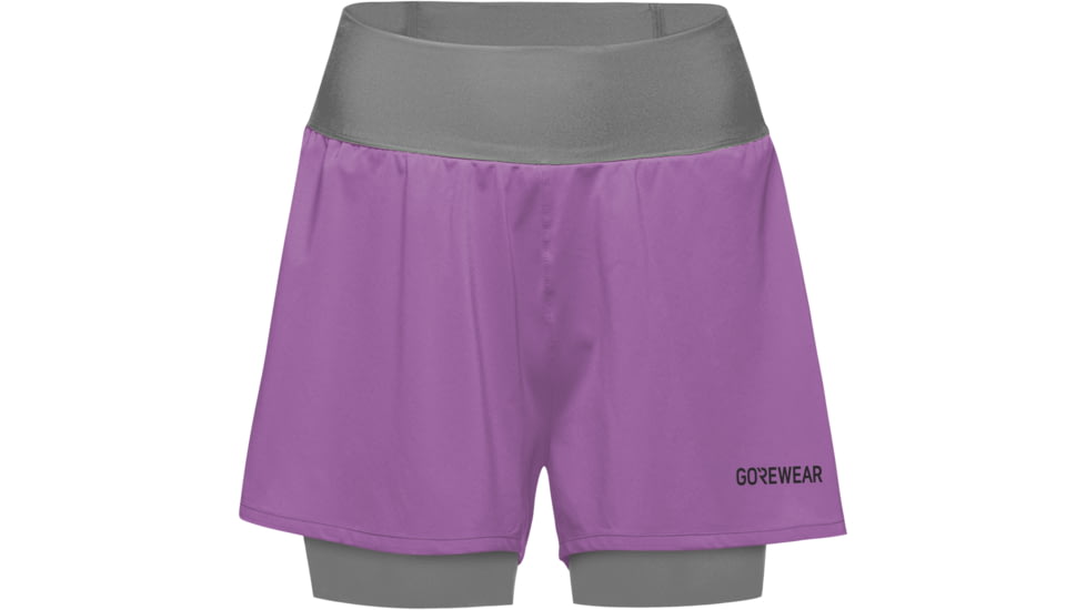 GOREWEAR CONCURVE 3 2in1 Running Shorts Womens in Scrub Purple/Lab Gray XS Regular fit ABFC53CF, 101013-BXBF-XS