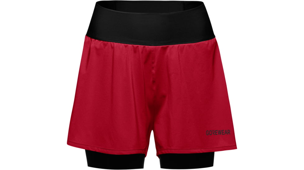 GOREWEAR CONCURVE 3 2in1 Running Shorts Womens in Utility Red/Black Medium Regular fit 18FDFDF7, 101013-DA99-M
