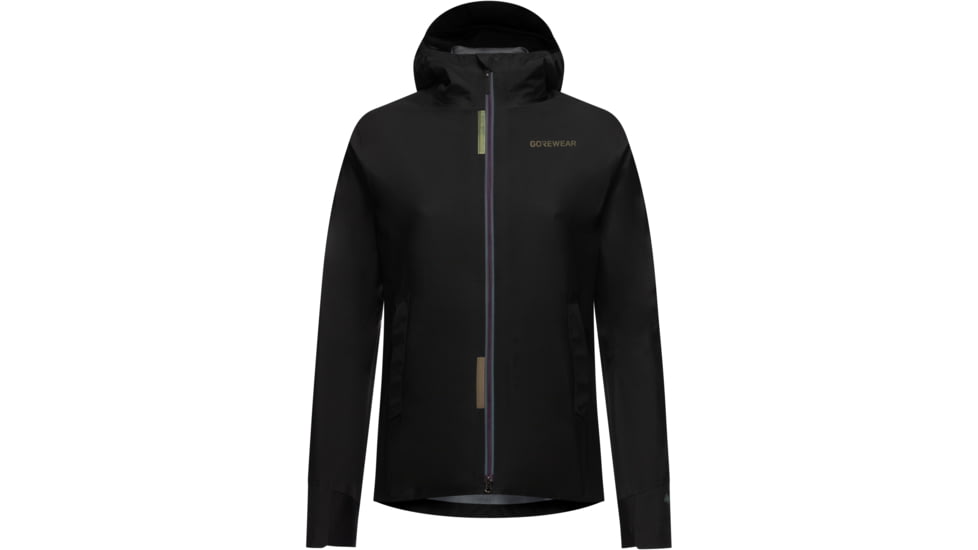 GOREWEAR CONCURVE LE3 GORE-TEX Running Jacket Iridescent Trim Womens in Black Large Slim fit Waterproof BFC6DF0C, 101211-9900-L