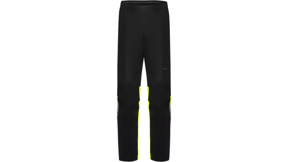 Gorewear GOREWEAR GLIDEWHEEL GORE-TEX Cycling Pants Mens in Black/Neon Yellow Small Regular fit Waterproof, 101171-9908-M