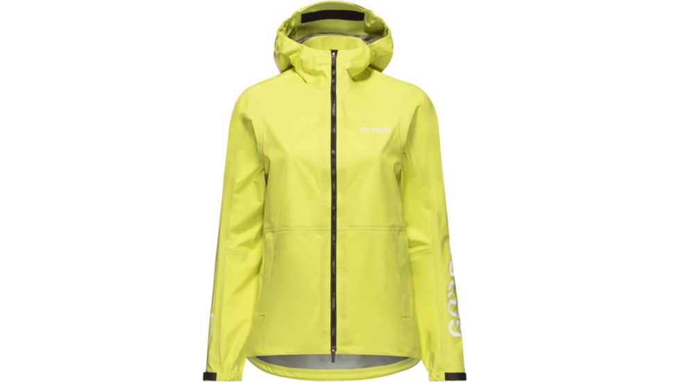 Gorewear GOREWEAR LUPRA 2.0 GORE-TEX LE1 Hooded Cycling Jacket Womens in Lime Yellow XS Regular fit Waterproof, 101243-CB00-XS