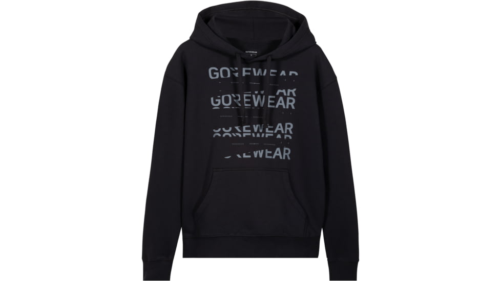 Gorewear GOREWEAR Mens Fracture Logo Hoodie in Black XL Regular fit, 101354-9900-XXL