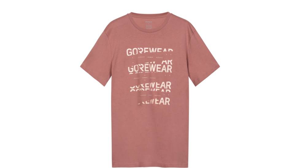 Gorewear GOREWEAR Mens Fracture Logo Tee in Lab Rose Medium Regular fit, 101353-DL00-L