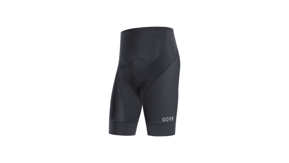 Gorewear GOREWEAR Mens C3 Cycling Short Tights+ in Black/Citrus Green Medium Form fit, 100568-BL-M