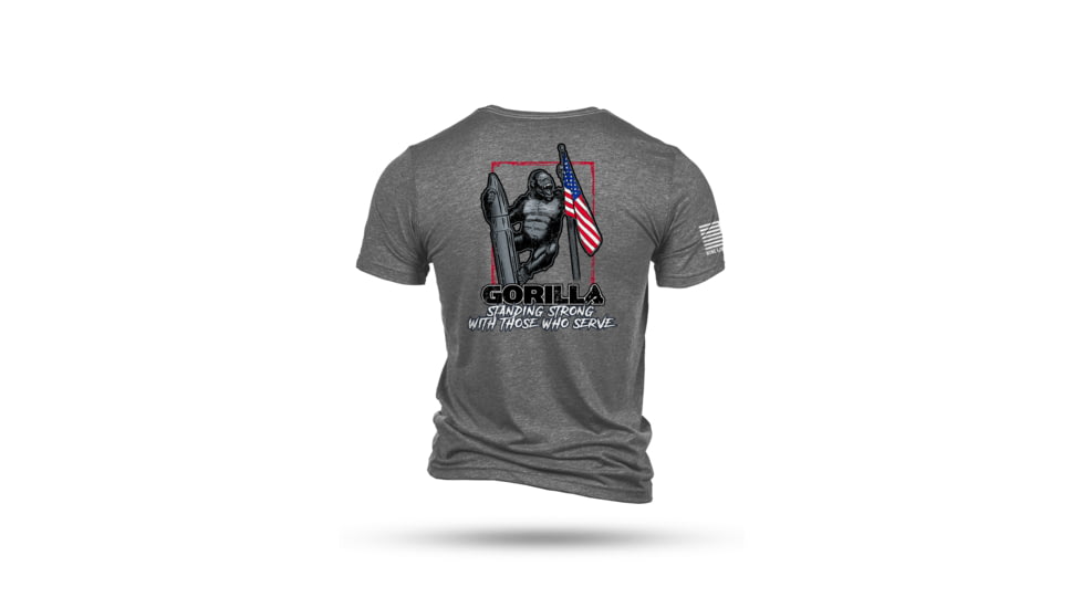 Gorilla Ammo Gorilla Ammunition Nine Line Standing Strong Shirt - Grey Size: Small, 8A351669CH