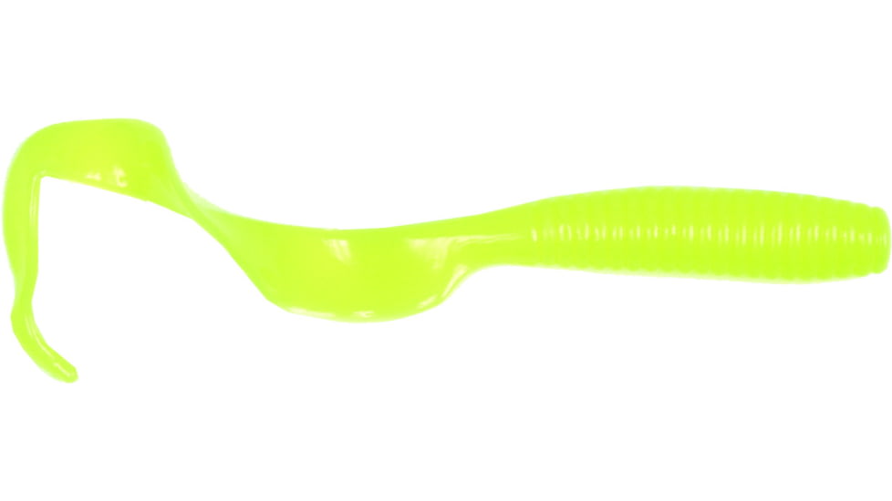 GOT-CHA 6" Saltwater Curltail Grubs Curltail Grub 8", Opaque Chartreuse, 25/Pack, H8CT25-10OCH