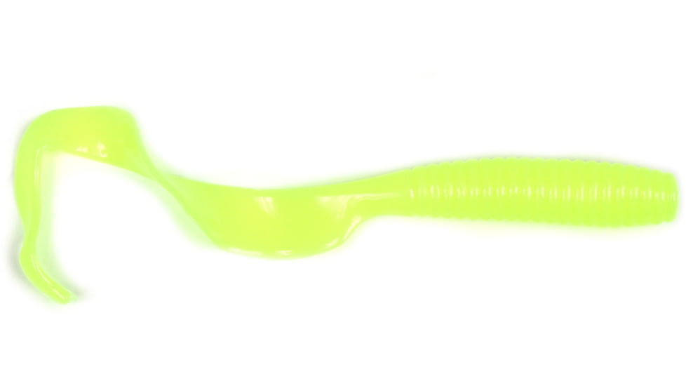 GOT-CHA 6" Saltwater Curltail Grubs Curltail Grub 8", Opaque Chartreuse, 5/Pack, H8CT5-10OCH