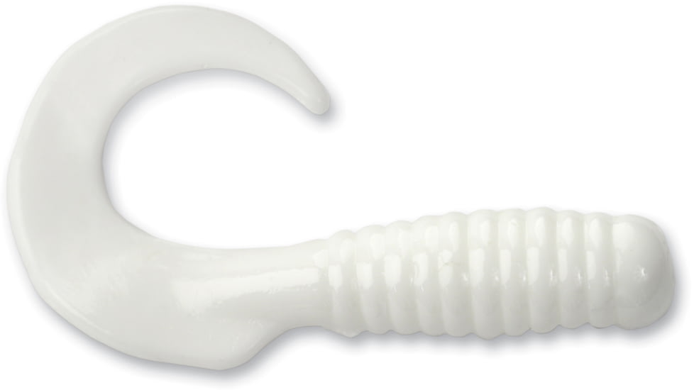 GOT-CHA 6" Saltwater Curltail Grubs Curltail Grub, 8" White, 25/Pack, H8CT25-1