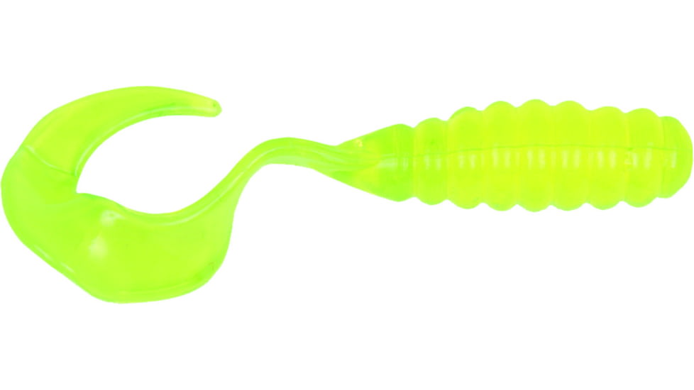 GOT-CHA Curltail Grub Curltail Grub, 2" Chartreuse, 50/Pack, H2CT50-10
