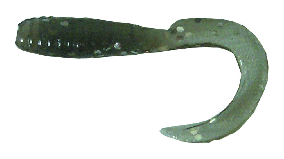 GOT-CHA Curltail Grub Curltail Grub, 2" Smoke/Silver Flake, 50/Pack, H2CT50-7S