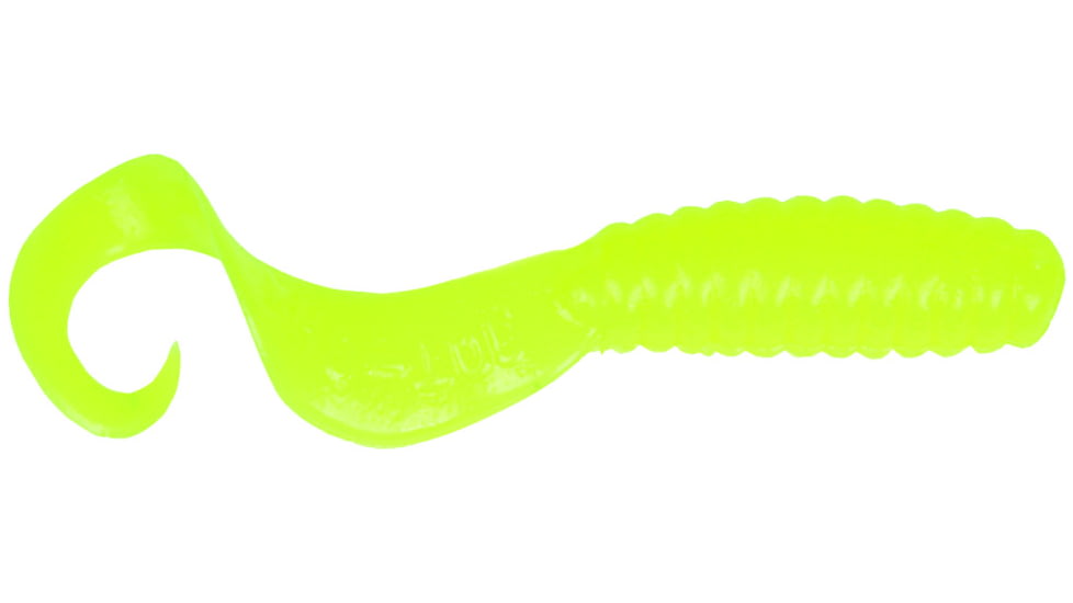 GOT-CHA Curltail Grub Curltail Grub, 3" Opaque Chartreuse, 30/Pack, H3CT30-31