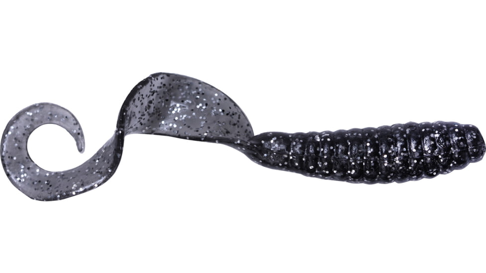 GOT-CHA Curltail Grub Curltail Grub, 3" Smoke/Silver Flake, 30/Pack, H3CT30-7S