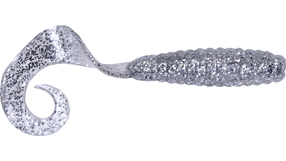 GOT-CHA Curltail Grub Curltail Grub, 4" Clear/Silver Flake, 20/Pack, H4CT20-OS