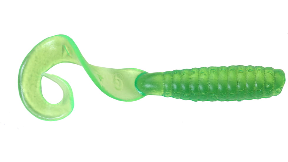 GOT-CHA Curltail Grub Curltail Grub, 4" Green, 20/Pack, H4CT20-12