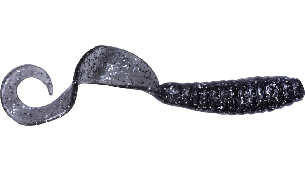 GOT-CHA Curltail Grub Curltail Grub, 4" Smoke/Silver Flake, 20/Pack, H4CT20-7S