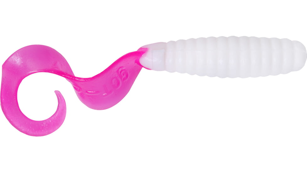 GOT-CHA Curltail Grub Curltail Grub, 4" White Firetail, 20/Pack, H4CT20-16