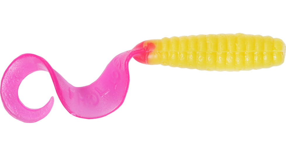 GOT-CHA Curltail Grub Curltail Grub, 4" Yellow Firetail, 20/Pack, H4CT20-26