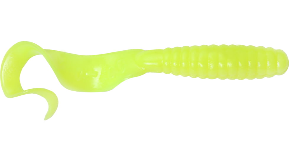 GOT-CHA Curltail Grub Curltail Grub, 4" Opaque Chartreuse, 20/Pack, H4CT20-31