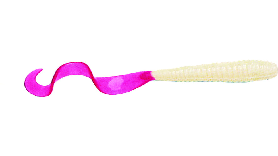 GOT-CHA Curltail Grub Curltail Grub, 6" White Firetail, 20/Pack, H6CT20-16