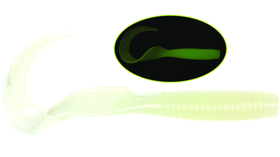 GOT-CHA Curltail Grub Curltail Grub, 8" Nite Glow, 5/Pack, H8CT5-19