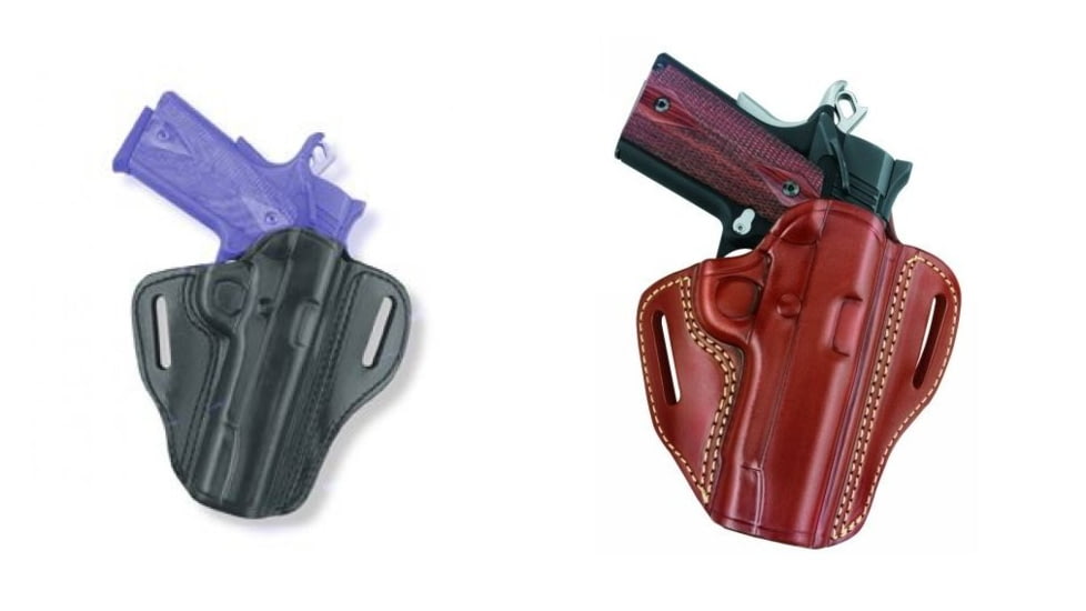 Gould &amp; Goodrich 800 Open Top Two Slot Concealment Holster, Black, Chestnut Brown