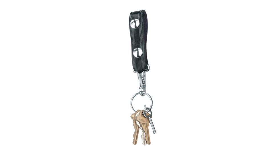 Gould &amp; Goodrich Key Strap, Nickel, Black, B122
