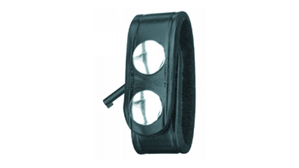 Gould &amp; Goodrich Hidden Cuff Key Belt Keeper, Nickel, Black, B127