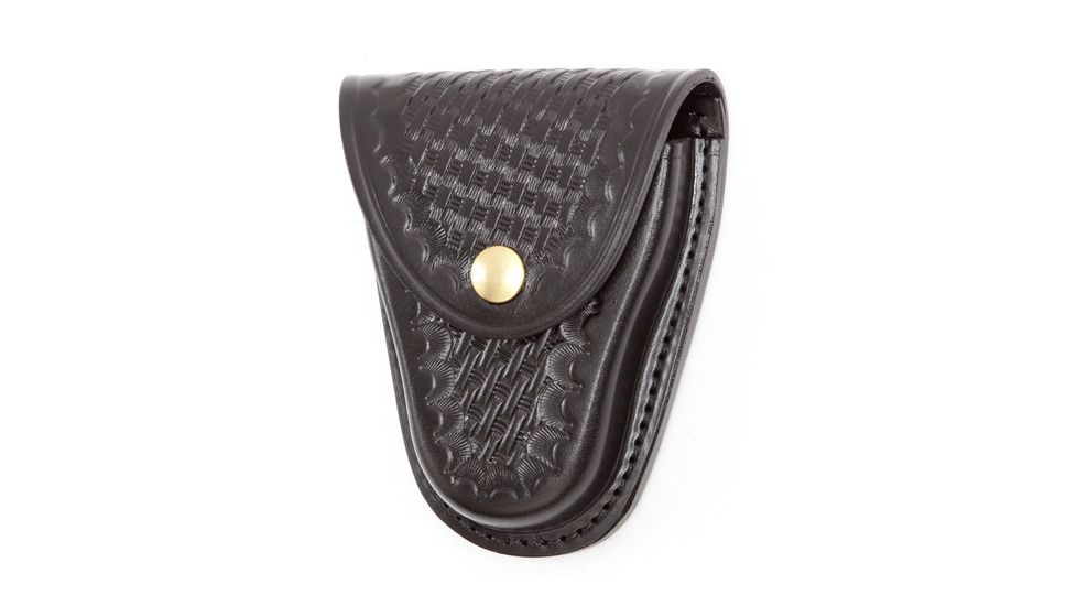 Gould &amp; Goodrich Hinged Handcuff Case, Nickel, Black, B71