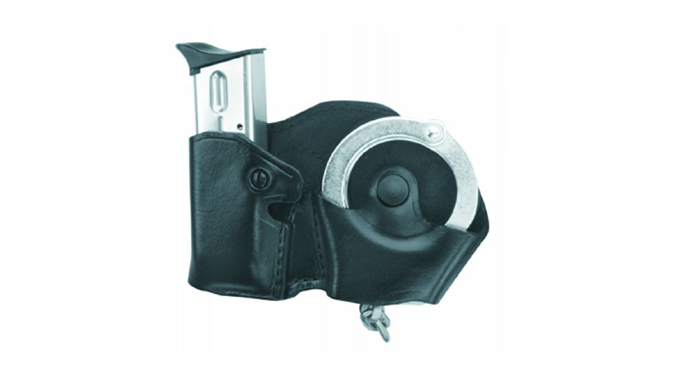 Gould &amp; Goodrich Cuff/Mag Case w/Belt Loops, Beretta 83/85, Right Hand, Black, B841-1