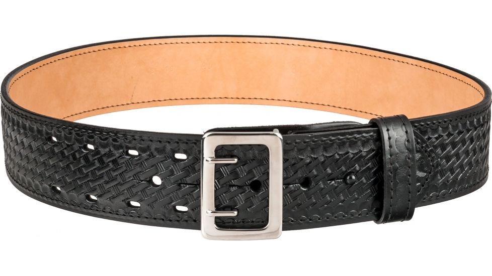 Gould &amp; Goodrich E-Z Slide Duty Belt, 48, Nickel, Black Weave, F/LB49-48W