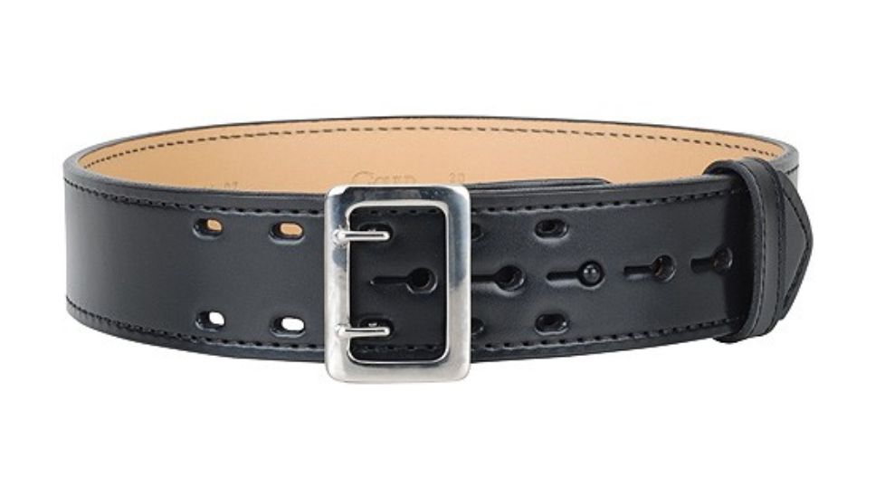 Gould &amp; Goodrich K-Force Lined Duty Belt, 32, Nickel, Hi-Gloss, H59-32CL
