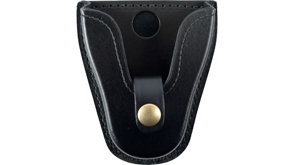 Gould &amp; Goodrich Open Top Cuff Case, Plain Brass Snap, Black, K86BR