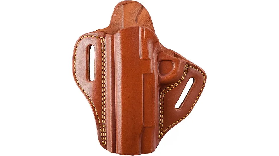 Gould &amp; Goodrich Open Top Two Slot Concealment OWB Belt Holster, 1911-Style/Para Ordnance P14 .40, Left Hand, Chestnut Brown, 800-194LH