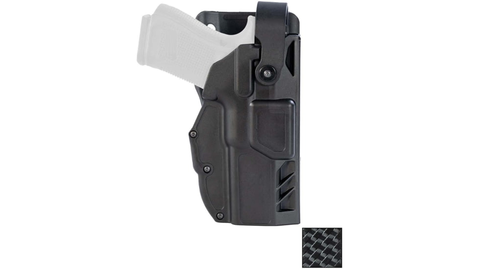 Gould &amp; Goodrich TELR X3000 Non-Light Bearing OWB Belt Holster, Glock17 All Gens, Glock 22 Gens 3/4, No Hood, Left, Black Weave, X3000-17N-1WLH