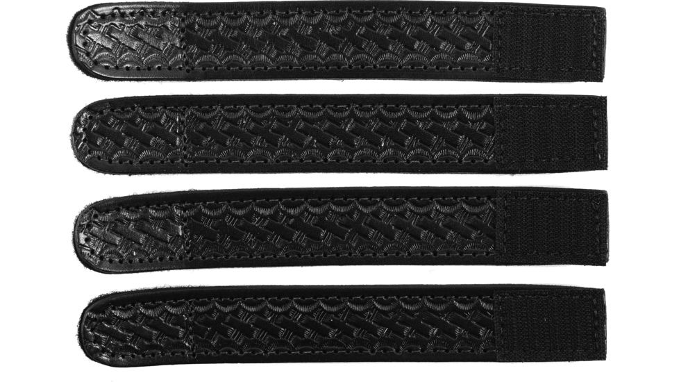 Gould &amp; Goodrich Leather Belt Keeper, 4-Pack, Black Weave, B142-4W