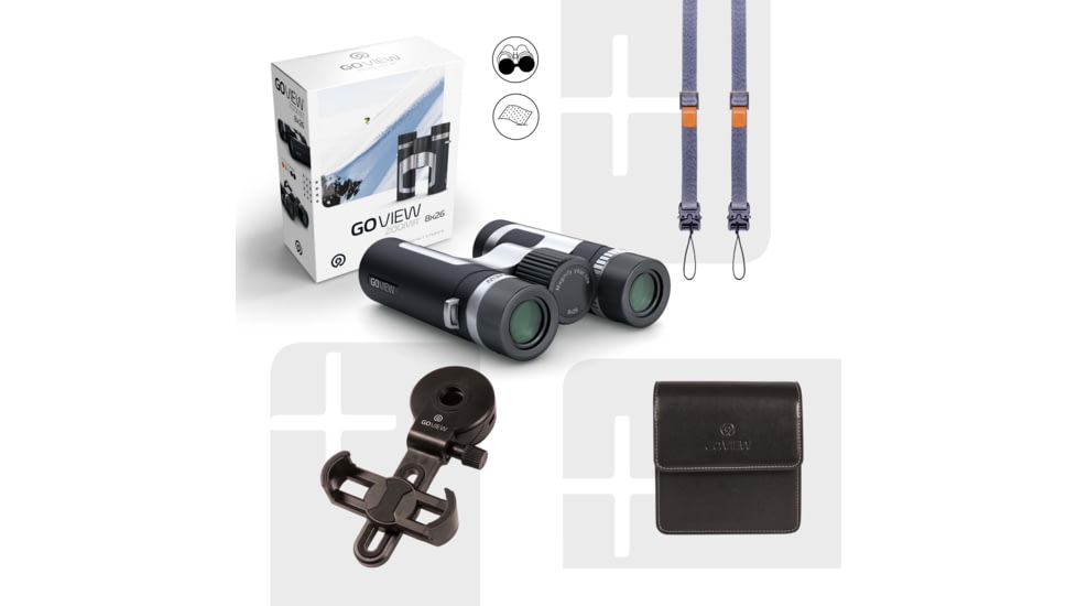 GoView ZOOMR 8x26mm Roof Prism Binoculars, Phantom Black, 4260527415909