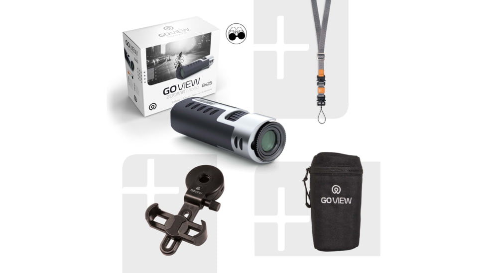 GoView ZOOMR HD 8x25mm Monoculars, Phantom Black, 4260527416043