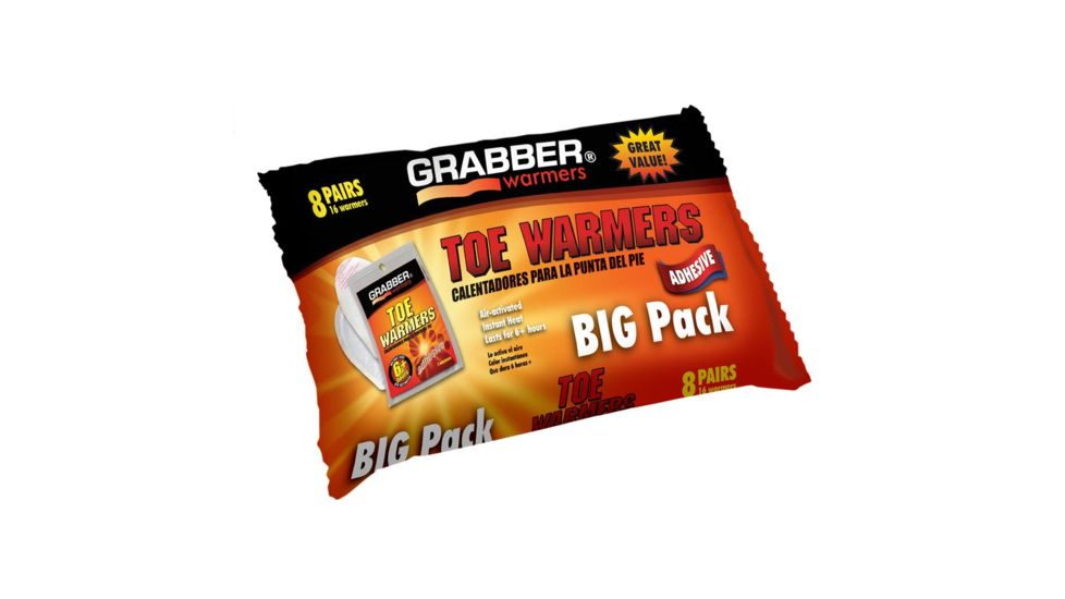 Grabber Toe Warmers, 8 pr. 8 pk. TWES8DISPLAYUSA